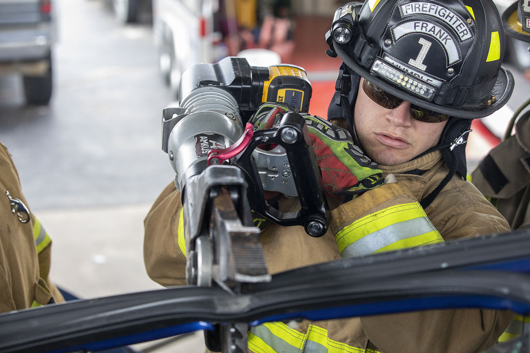 Firefighter extrication training